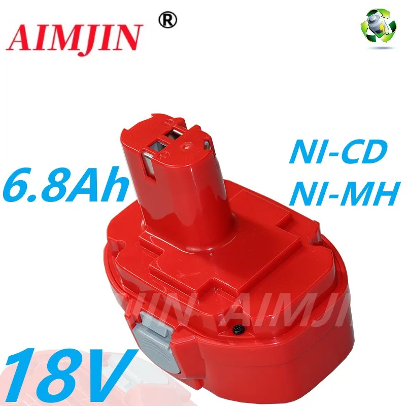 

High Quality 18V 6800mAh 6.8Ah Ni-MH Rechargeable Power Tools Battery For Makita PA18 1822 192827-3