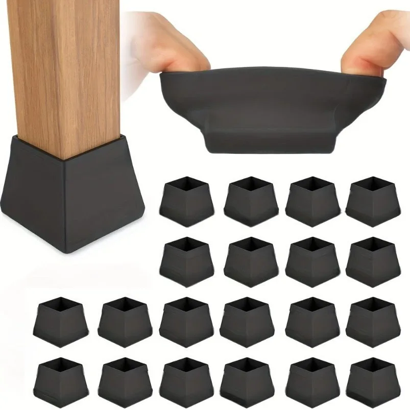 24Pcs Large Thick Silicone Furniture Pads, Anti-Slip Floor Protectors, Suitable for All Floors, Prevent Scratches and Dents, Easy to Install