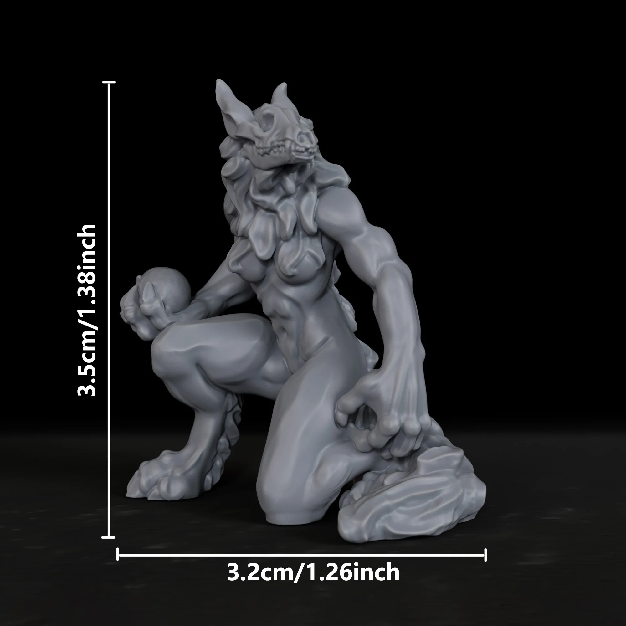RPG Hell Wolf Minis - Paintable Monster Model, High-Quality Collectible Role Playing Board Game Accessory for TTRPG Master