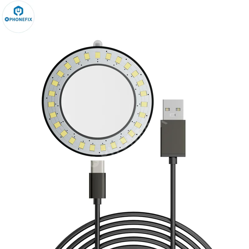 Imagem -02 - Usb Power Supply Led Microscópio Dust Proof Espelho Fonte de Luz 62 mm Diâmetro 27 Led Ajuste Lâmpada Brilho Ifixes-il16