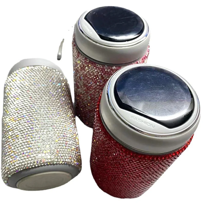 Imagem -04 - Garrafa Térmica Garrafa de Água de 316 Bling Rhinestones Frascos de Vácuo Copo de Café Copo de Carro 300ml Aço Inoxidável