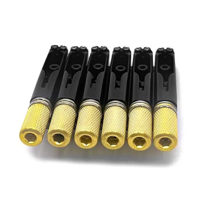 

Top Selling 6-String Headless Guitar Bridge Set Adjustable Tailpiece 10.5mm String Spacing Chrome