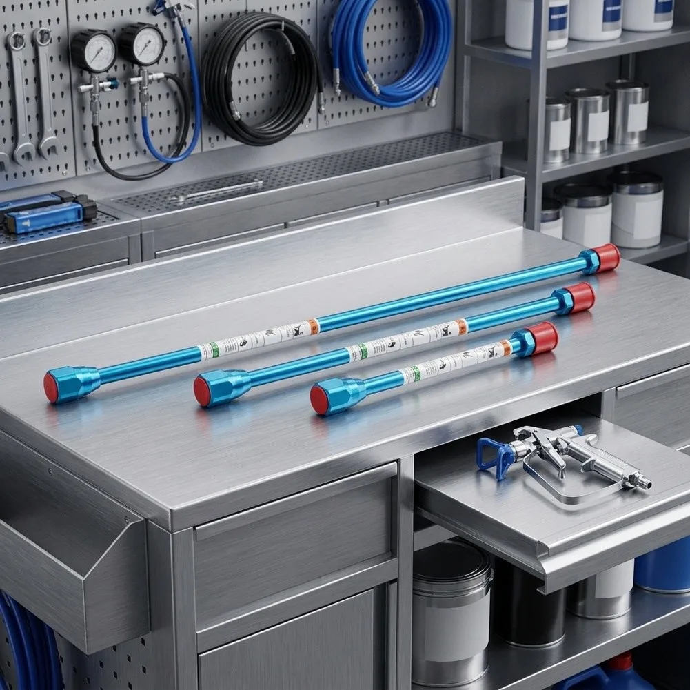 Extension Rod Compatible with High-Pressure Airless Spray Systems for Enhanced Coverage and Controlled Application
