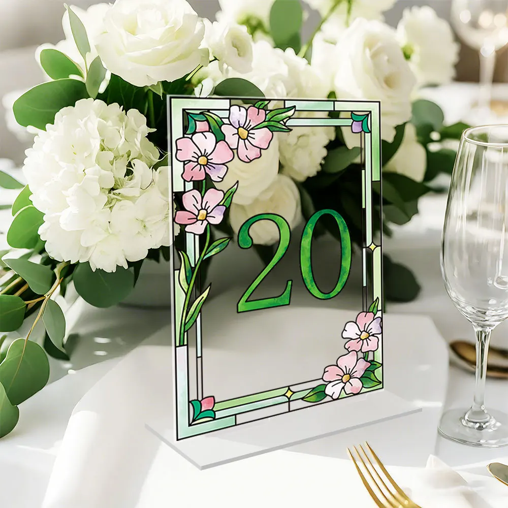 No. 1-10 Acrylic Table Number Plate Desktop Decoration Plate. Wedding Party Desktop Semicolon Decoration Table Ornaments