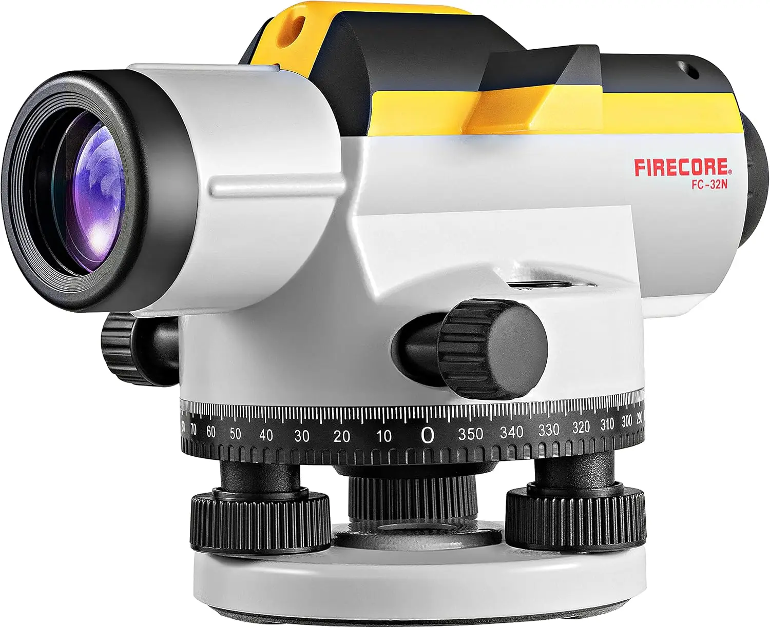 32X Automatic Optical Level Kit SelfLeveling Magnetic Dampened Compensator Transport Lock High Precision Height Distance Angle M