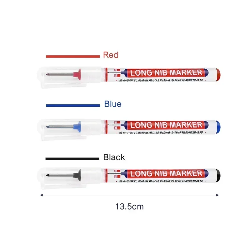 Deep Hole Long Nib Head Marker Pen for Metal Perforating Pen Waterproof Bathroom Woodworking Decoration Supplies Multi-Purpose