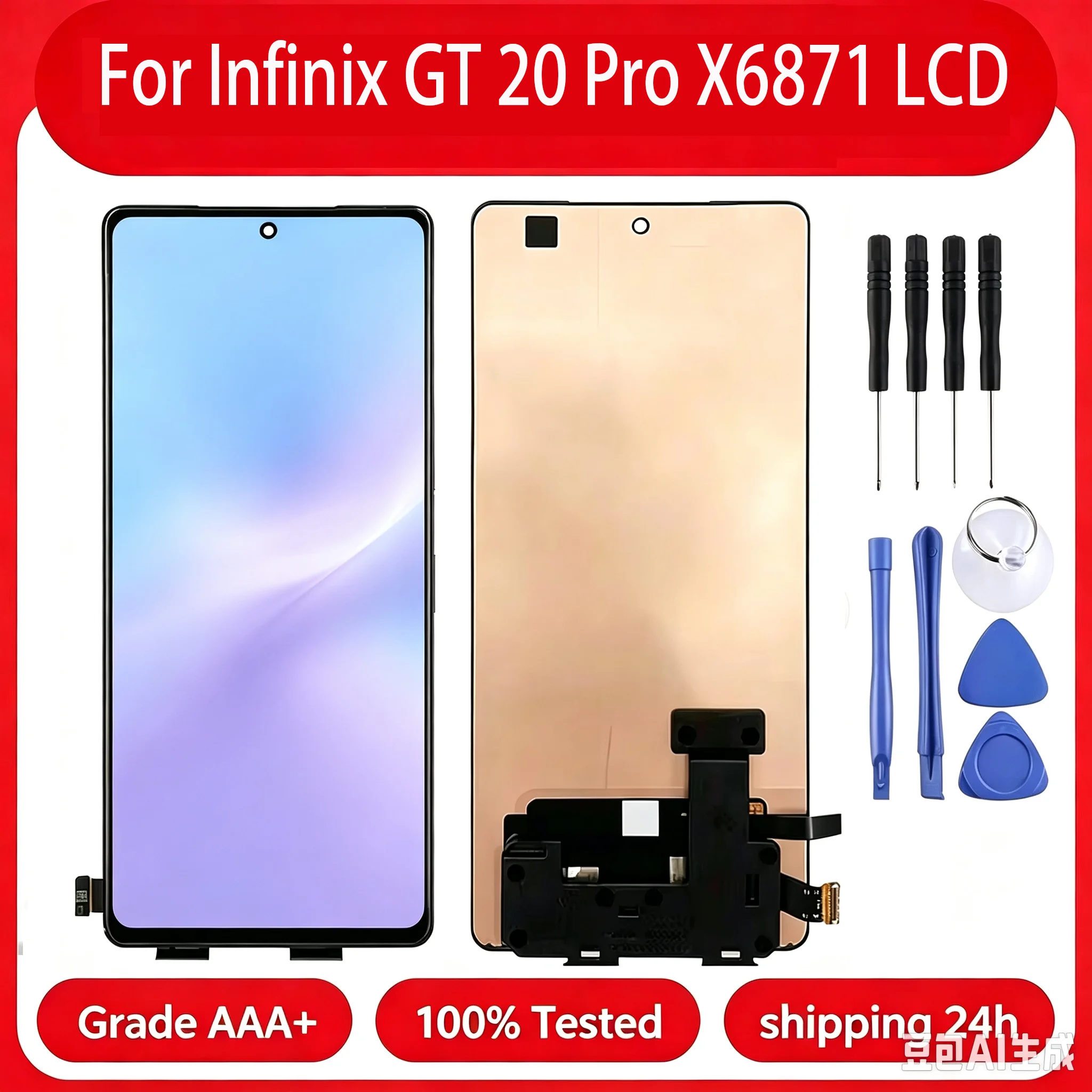 Genuine AMOLED For Infinix GT 20 Pro X6871 LCD Display Screen+Touch Panel Digitizer For INFINIX GT20 Pro Display Replacement
