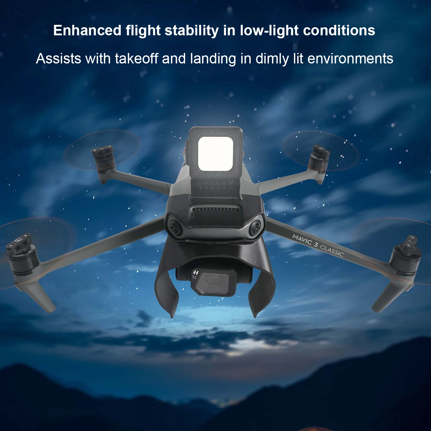 

LED Navigation Light & Gimbal Camera Guard for DJI Mavic 3 Classic, 2-in-1 Anti-Collision Protective Cover with 3 Lighting Modes