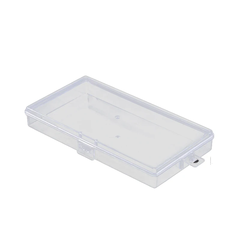 Caja de almacenamiento de uñas para pulir, contenedor de búfer de plástico rectangular, herramientas de maquillaje, bolígrafo de dibujo de uñas, estuche de pincel