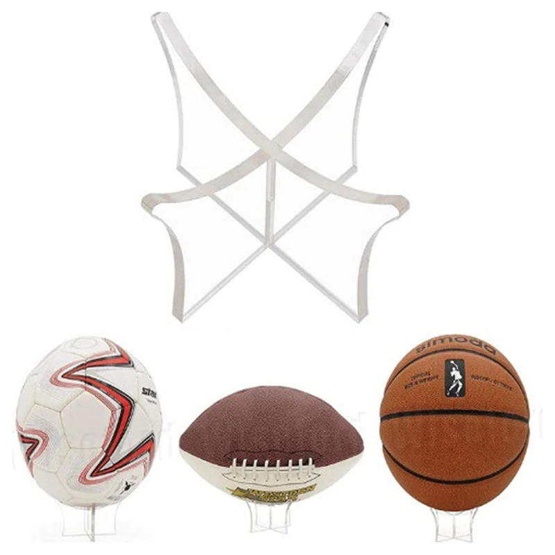 1PC New Multi-function Acrylic Display Stand Bowling Rugby Basketball Soccer Ball Bracket Holder Acrylic Rack Support Base