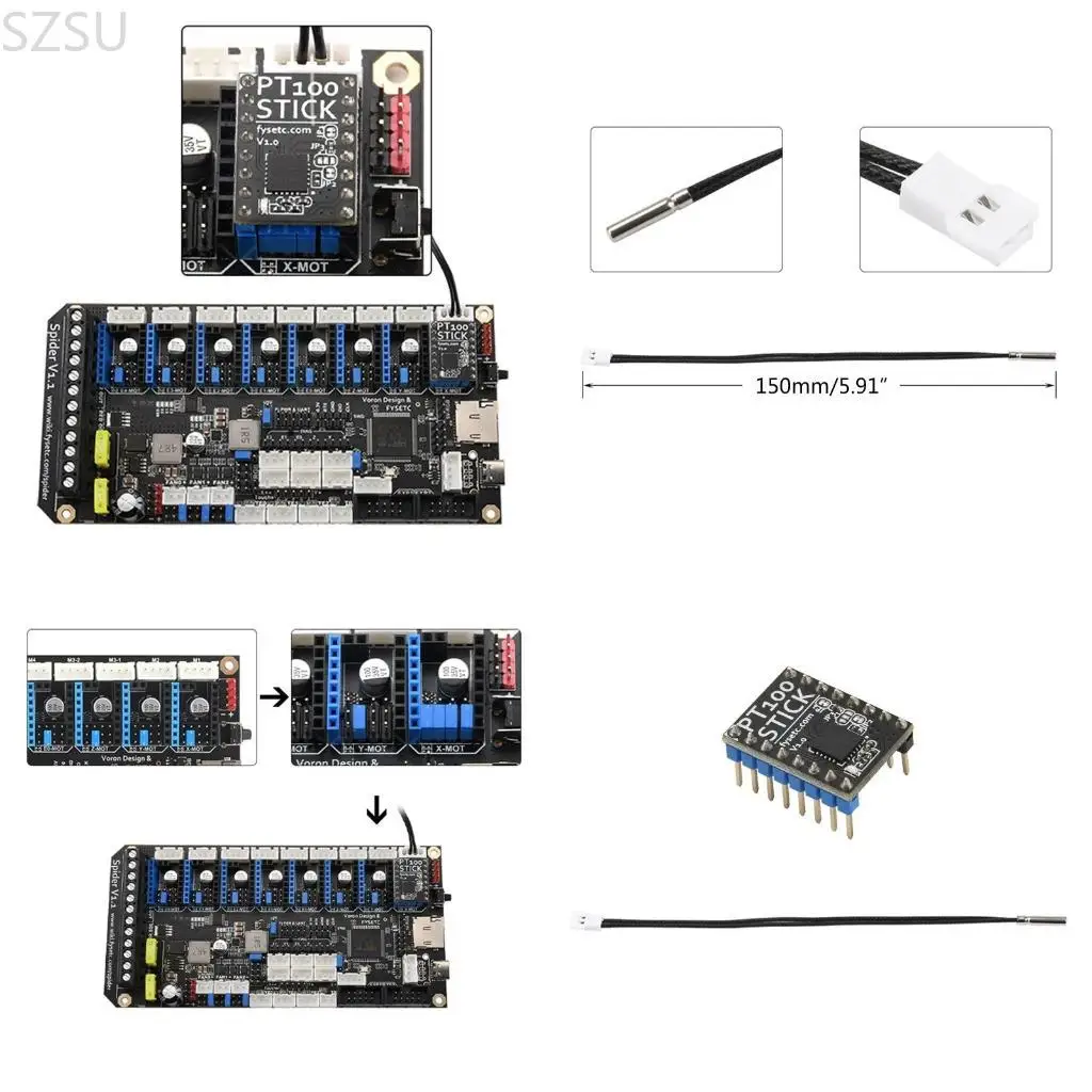 

SZSU Printer 2.2 PT100 Temperature Measurement Module MAX31865