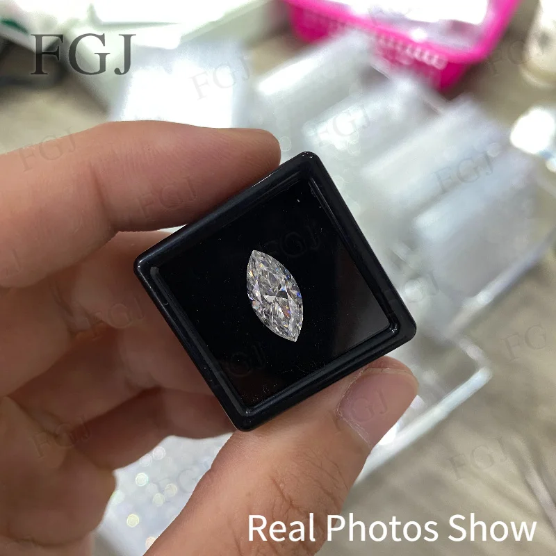 

Rare Marquise Cut Moissanite Stone Factory Wholesale D Color VVS1 0.3-3ct Loose Gemstones Fine Jewelry Making DIY Design