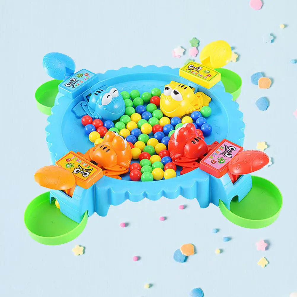 

24 Beans 478G Random Color Hungry Frog Game Eat Beans Challenge Desktop Board Game for Family Party Parent-