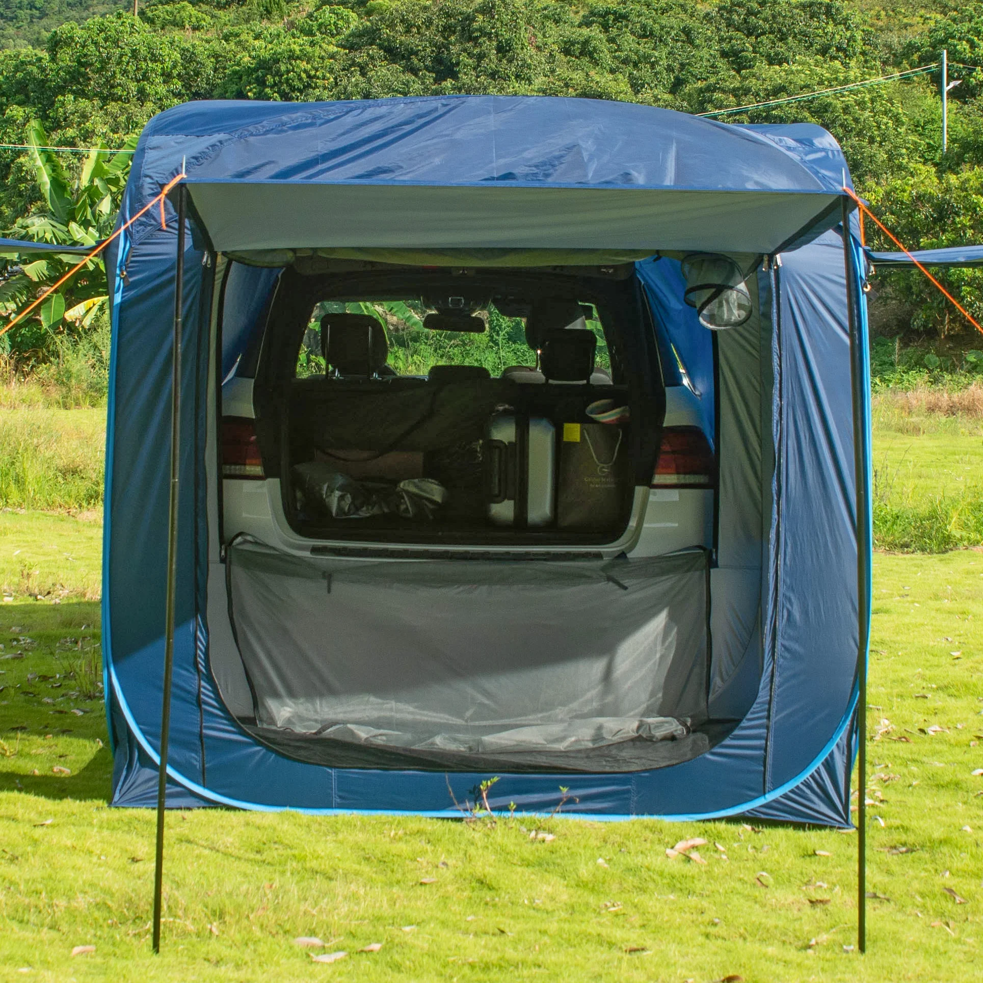 2024 outdoor camping tent Wire Rear fast opening Tent For Suv with car rear tent