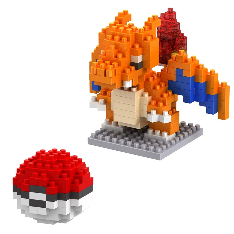 75 Stile Pokémon Bausteine Montage Anime Pikachu Glurak Schigerausche Bisasam Gengar Figuren Spielzeug für Kinder Geschenk