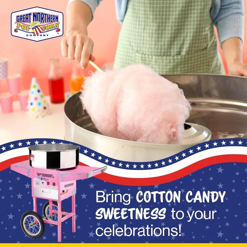 6304 Great Northern Popcorn Commercial Cotton Candy Machine Floss Maker With Cart