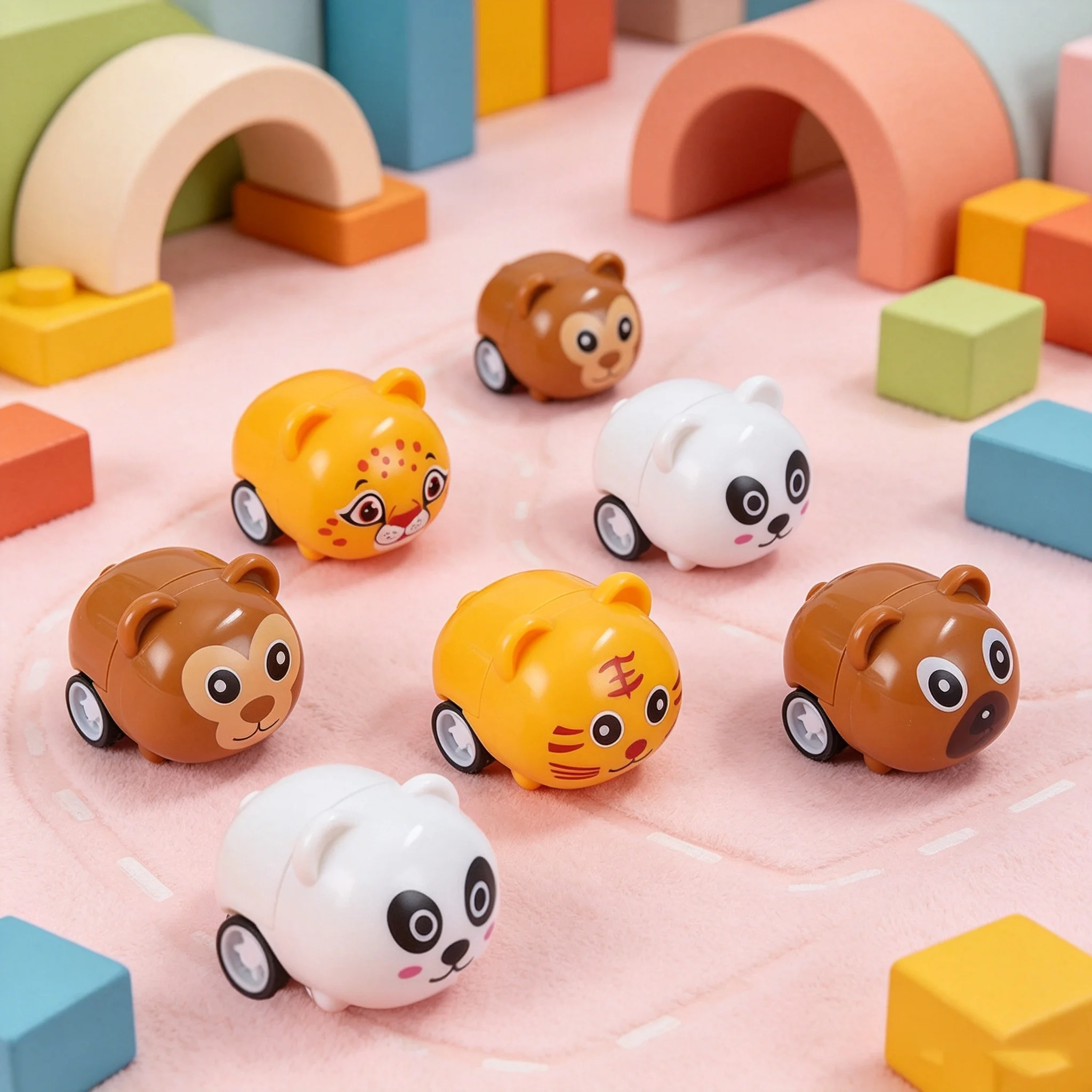 Mini Pull-Back Cartoon Animal Car Toy For Kids Party Favor Christmas Wedding Guest Activity Gifts Birthday Present For Children