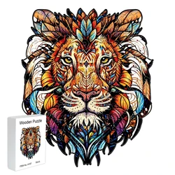 Tiger King Animal Wooden puzzle 3D personalized home decor adult men and women stress relief entertainment festive interactive t