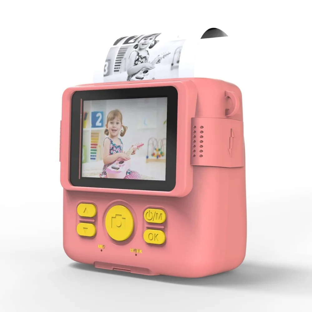 Portable thermal printing camera, mini fashionable children\'s gift, instant shooting, automatic focus, instant printing camera