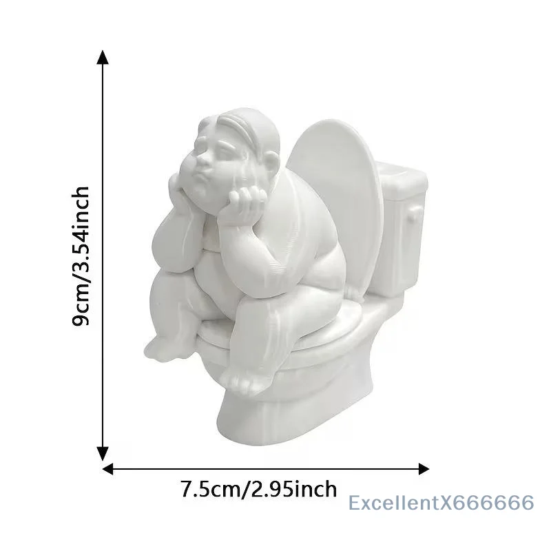 Toilet Thinker Statue Funny Resin Figurine Creative Desk Ornament Unique Art Sculpture Home Tabletop Decor For Holiday Gift