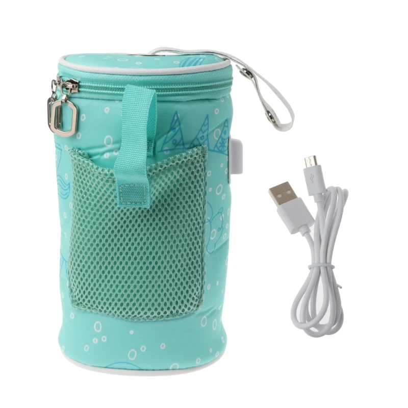 Baby Milk Bottle Warmer Insulated Bag Portable Travel Cup Warmer Thermostat Heater Baby Feeding Bottle Bag Storage Cover