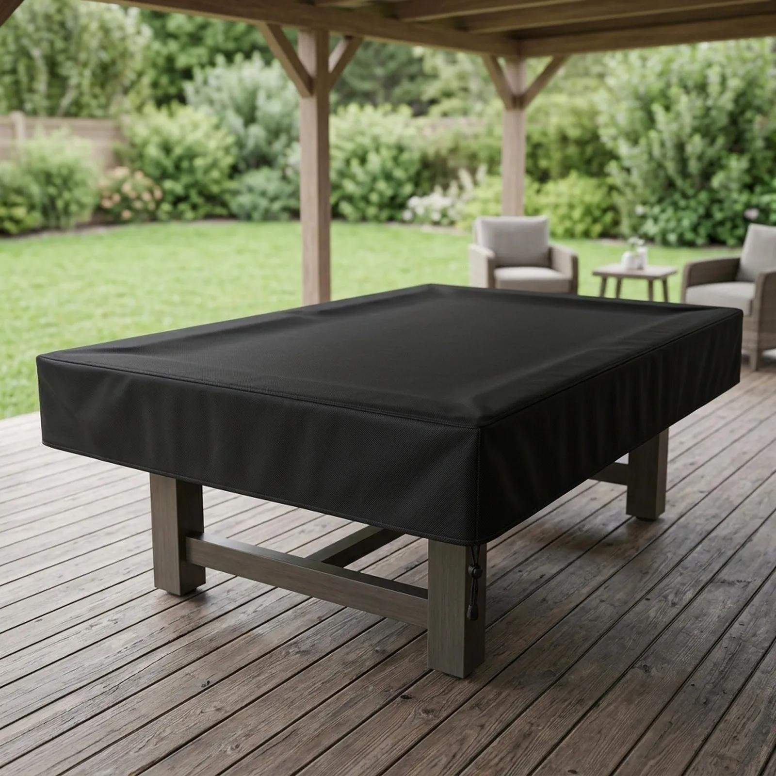 Outdoor Use for UV Resistant Table Cover Buckle Attachment Cover 210D Polyester Fabric Comprehensive Table Protection