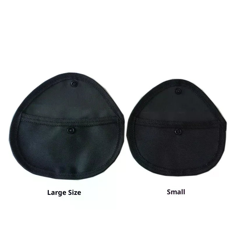 1Pc Shockproof Brass 4 Finger Tool Protection Bag With Soft Lining Hanging Buckle Tool Waist Bag For Small Parts Storage