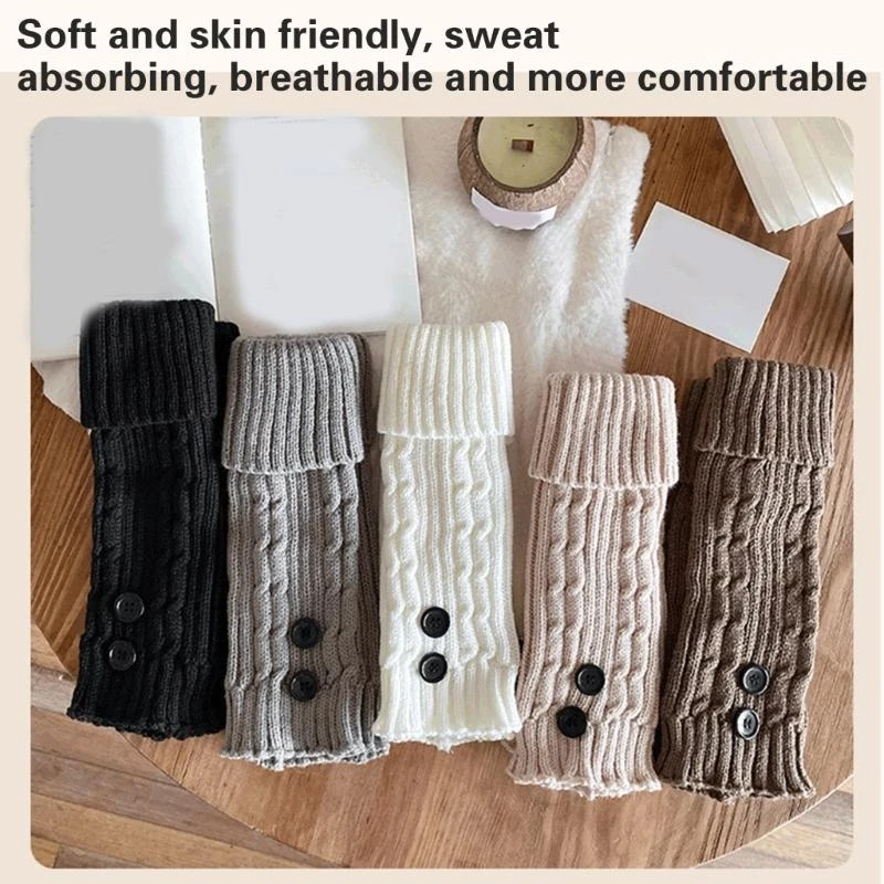 Knitted Autumn Winter Socks Leg Warmer Stockings Breathable Fashion Loose Socks Retro Socks Stockings for Girl 3-13 Year 425F