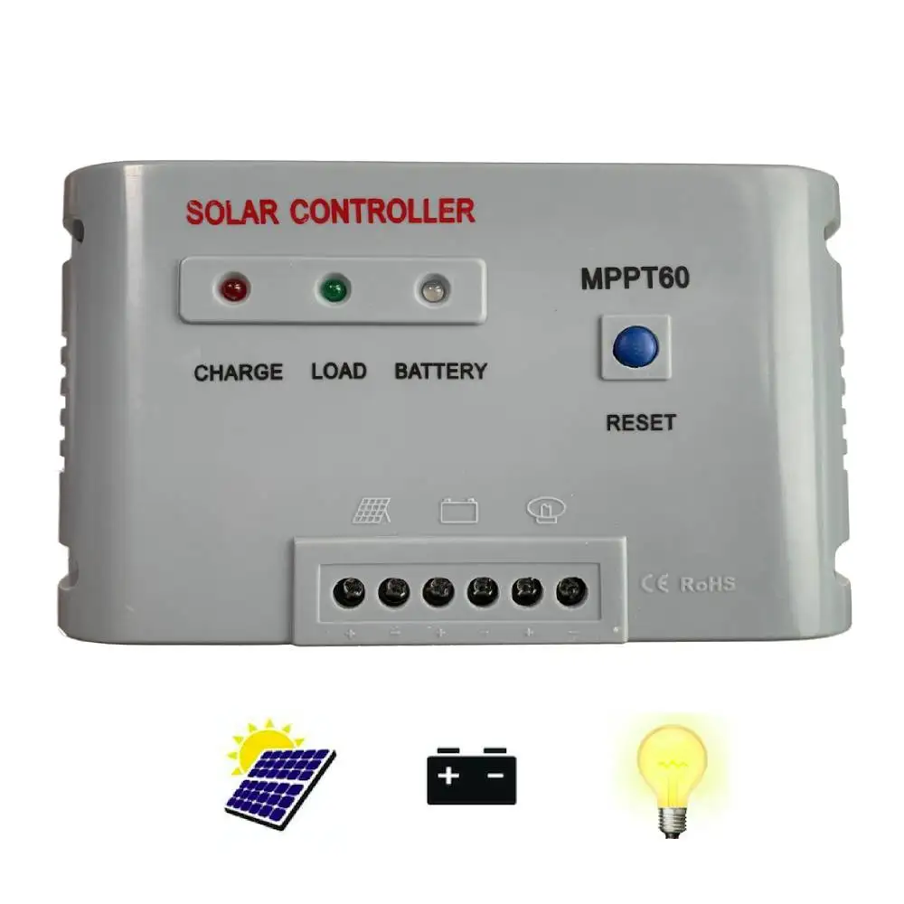 

MPPT Solar Charge Controller 40A 50A 60A 48V Solar Battery Charge Load PV Controller