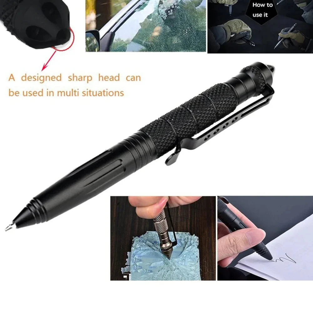 BOOIU Tactical Pen Multifunction Aluminum Alloy Self Defence Tactical Pen Outdoor Security Survival Tools Glass Breaker Pen