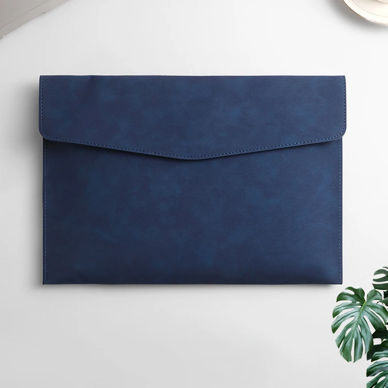 Leather A4/A5 File Bag Waterproof Wear-resistant Ultra-large Capacity Folder Business Office School File Storage Supplies