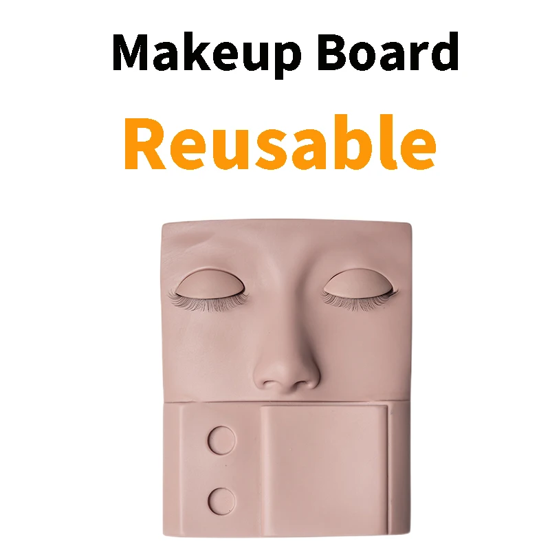 

5D Silicone Face Eye Makeup Practice Board Bionic Skin Face Eyelash Practice Mannequin Training Supplies Makeup Tool Wholesale