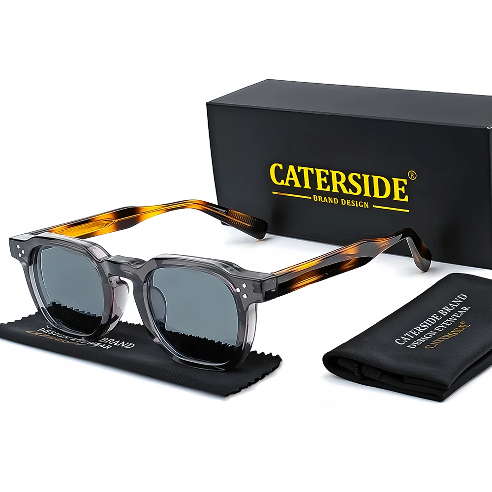 CATERSIDE Herren Retro Quadratische Sonnenbrille Hochwertiges Luxus-Design Sonnenbrillen Damen Fahren Reisen Strand Sommer Stilvolle Brille UV400 – Detail 5