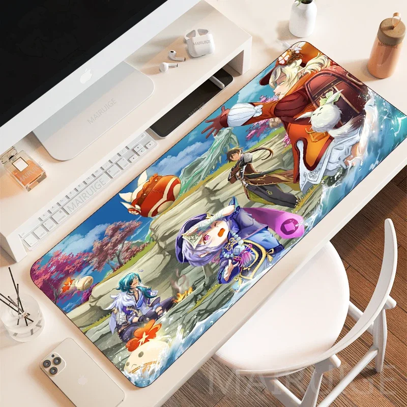 

Большой коврик для мыши Qiqi Genshin Impact Klee, игровые аксессуары, коврик для мыши, многоразмерный коврик для бритвы, клавиатура, коврик для мыши, резиновый коврик LOL DeskMat
