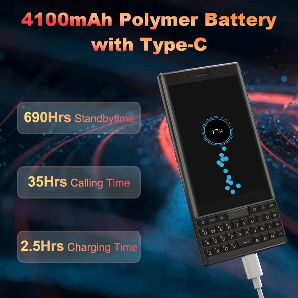 Android Bàn Phím Qwerty Thông Minh Unihertz TITAN Mỏng 6GB 256GB 8MP 48MP 4100MAh NFC Màn Hình Cảm Ứng Điện Thoại