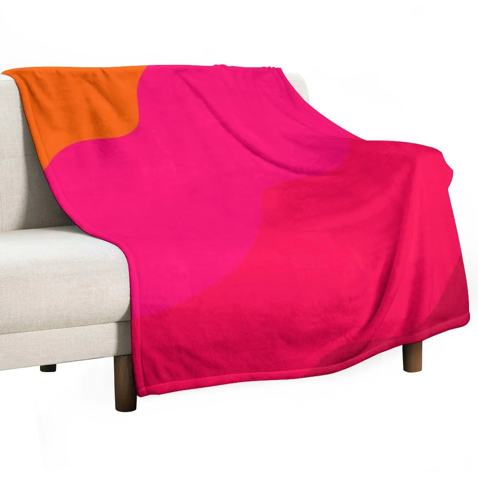 

Hot Pink to Orange II Throw Blanket wednesday warm for winter Flannels Camping Blankets