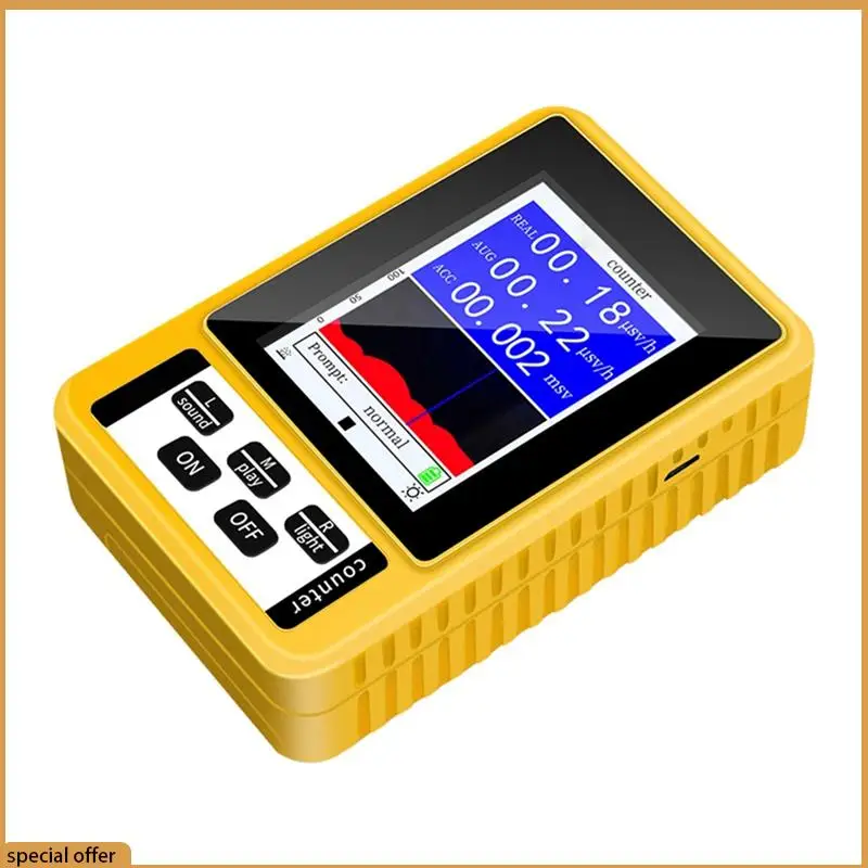 عداد جيجر A68Z مع شاشة عرض LCD للكشف عن الجرعات بيتا جاما جهاز اختبار الأشعة السينية المحمول