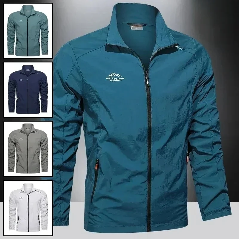 

Тонкая солнцезащитная куртка для мужчин с карманами на молнии, дышащая, ультралегкая, для работы и активного отдыха, для рыбалки