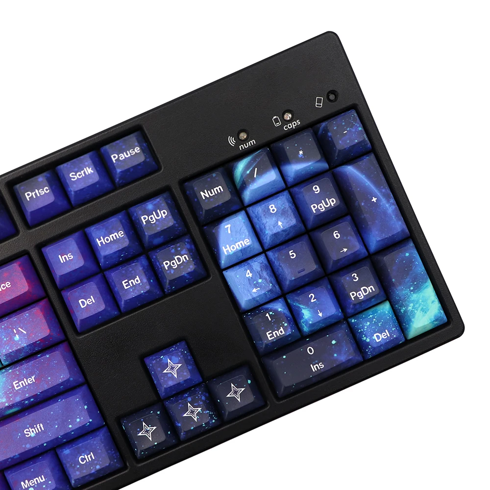 Imagem -04 - Starry Sky Keycaps Grupo Dye Sub Keycap Caps Teclado Gaming Mecânica Chaves Iso Kca Gk61 64 68 75 Gmmk Pro