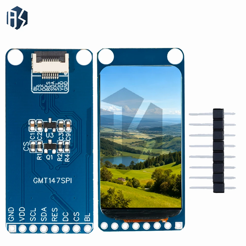 EGBO 1.47 Inch 172x320 SPI Full Color TFT HD IPS Screen LCD LED Display Module 172*320 ST7789 Controller 3.3V SPI Interface