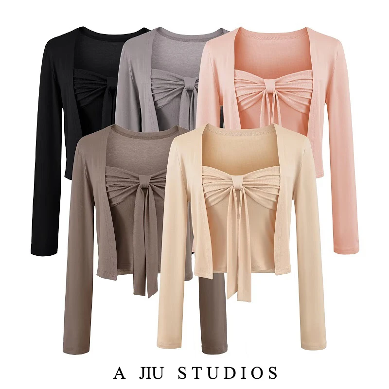 

Ele Long Sve Knot Tube Top Жилет Женский дизайн Sensation Комплект из двух предметов Pure Desire Spicy Girl Aosphere