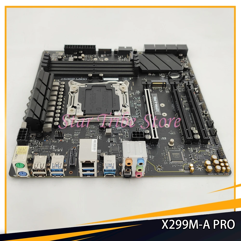 

X299M-A PRO Материнская плата LGA2066 DDR4 64G USB3.1 M.2*2 SATA3*8 M-ATX X299