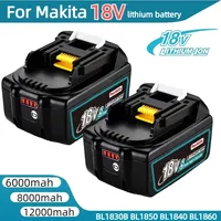 Original 6.0/8.0/12.0Ah 18V Rechargeable Battery For Makita 18v DDF487 DTD173 DGA404 DTW700 Replaceable POWER TOOL battery