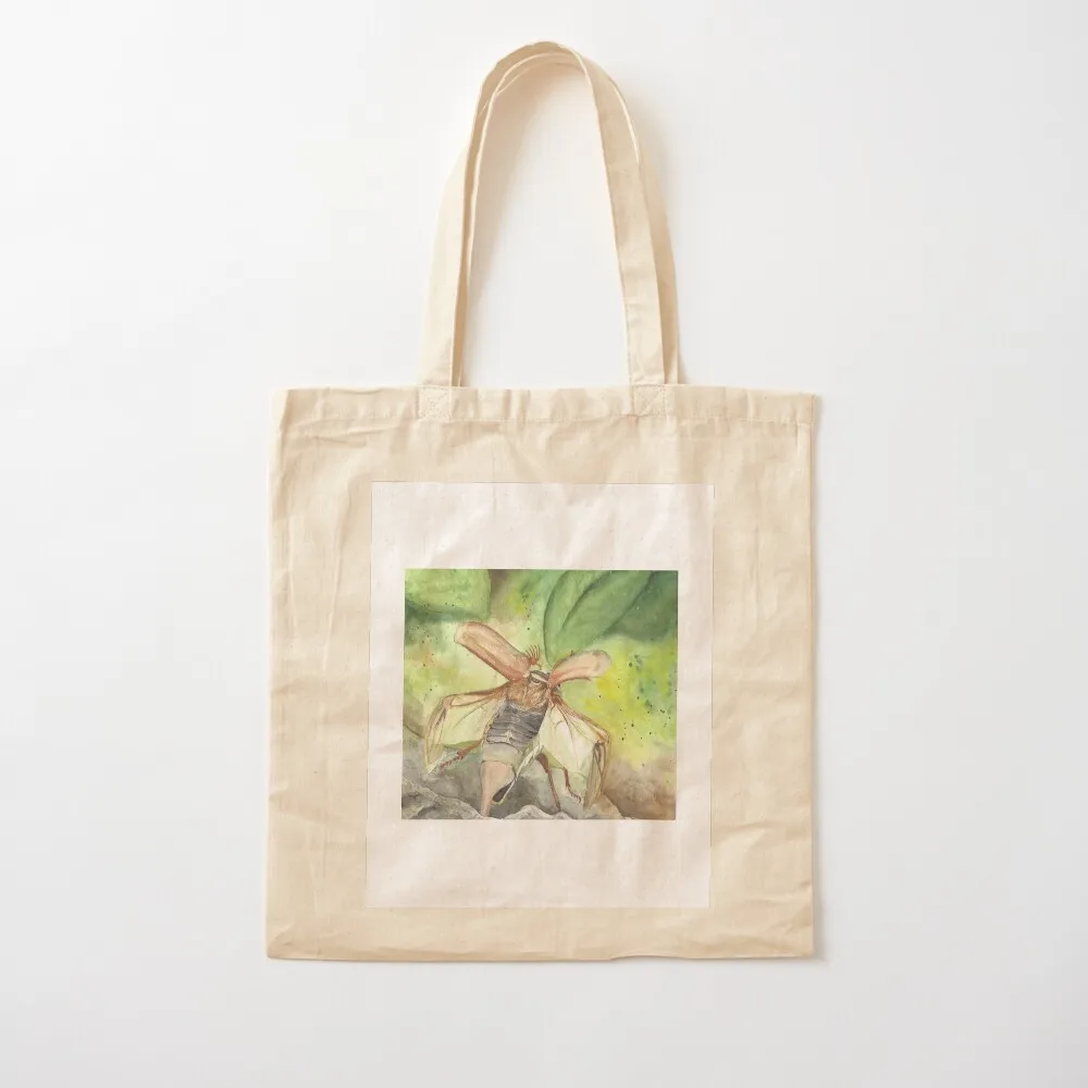 Watercolor painting - May beetle Tote Bag reusable shopping bag Lady bags Gift bags reusable grocery bags
