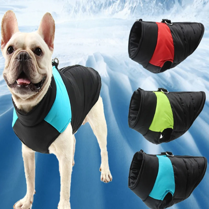 Abrigo de invierno de alta calidad para perros, chaqueta con cremallera, ropa cálida para perros pequeños y grandes