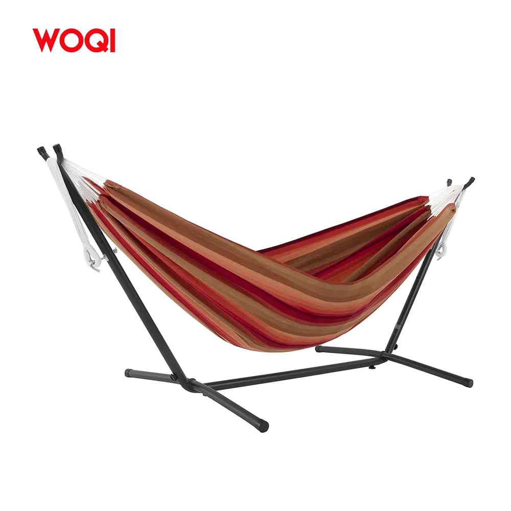 WoQi Camping Supplies Heavy-duty Outdoor Beach Swing Hanging Two Person Hammock with Stand