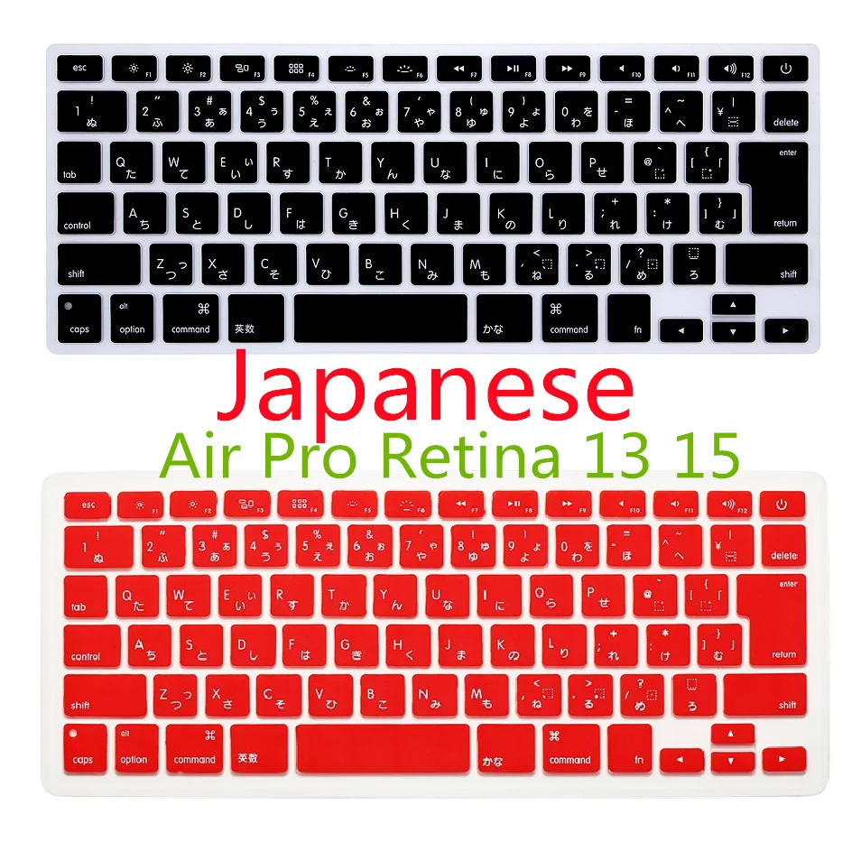 

Thin Soft TPU for Macbook air 13 Pro 13 15 Retina Japanese Keyboard Cover Skin Protector A1466 A1278 A1286 A1502 A1398 Japanese