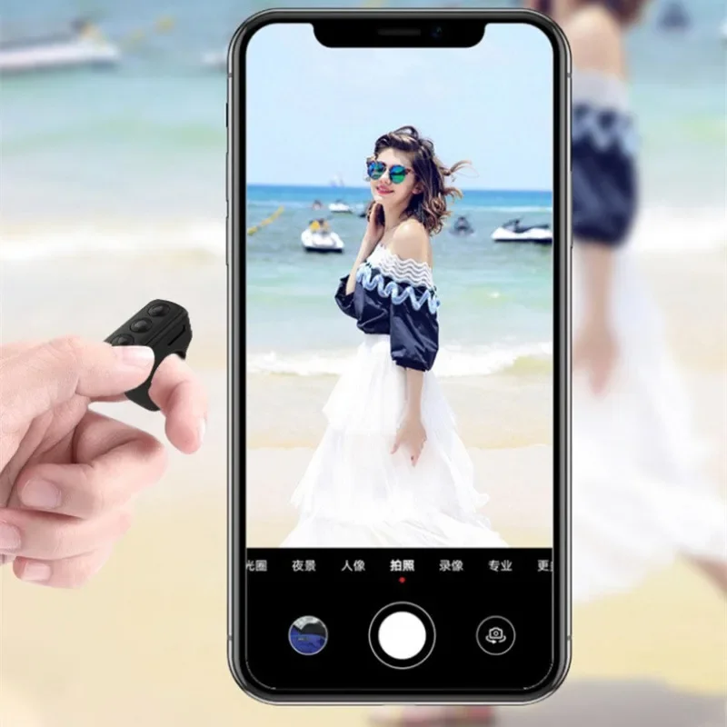 Wireless Bluetooth Mobile Selfie Lazy Artifac Tiktok Remote Control Smart Finger Ring Phone Page Turn Controller for Android iOS