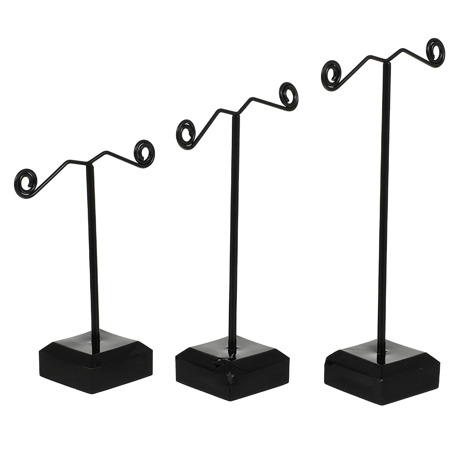 3Pcs Elegant Symmetric Earrings Holder Stand Acrylic Jewelry Display for Home Organization Retail Showcase Use