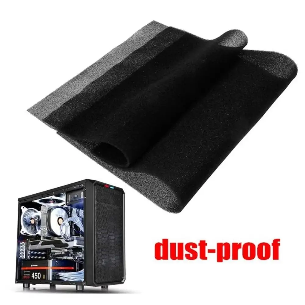 New DIY Computer Dust Filter Mesh 500*400*mm 3mm/5mm PC Case Sponge 60PPI Black Fan Cooler Cabinet Filter
